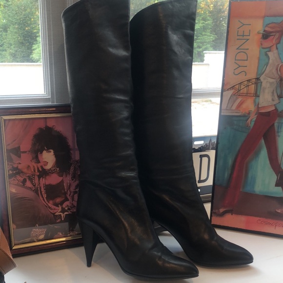 BRAND NEW ANTONIO DA PESCARA 90s OVER THE KNEE LEATHER BOOTS - Picture 7 of 11